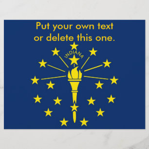 Flyer with Flag of Indiana, U.S.A.
