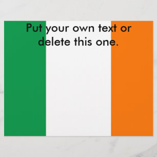 Flyer with Flag of Ireland