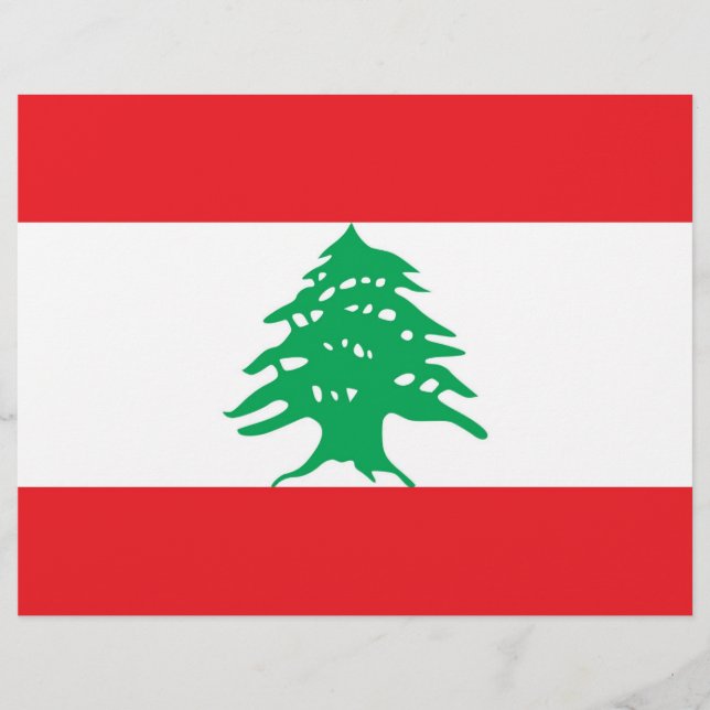 Flyer with Flag of Lebanon (Front)