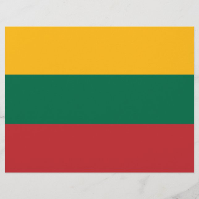 Flyer with Flag of Lithuania (Front)