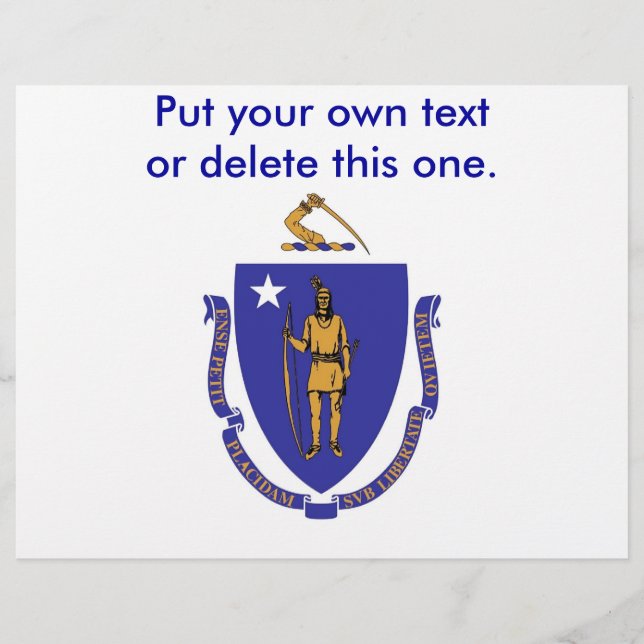Flyer with Flag of Massachuttes, U.S.A. (Front)