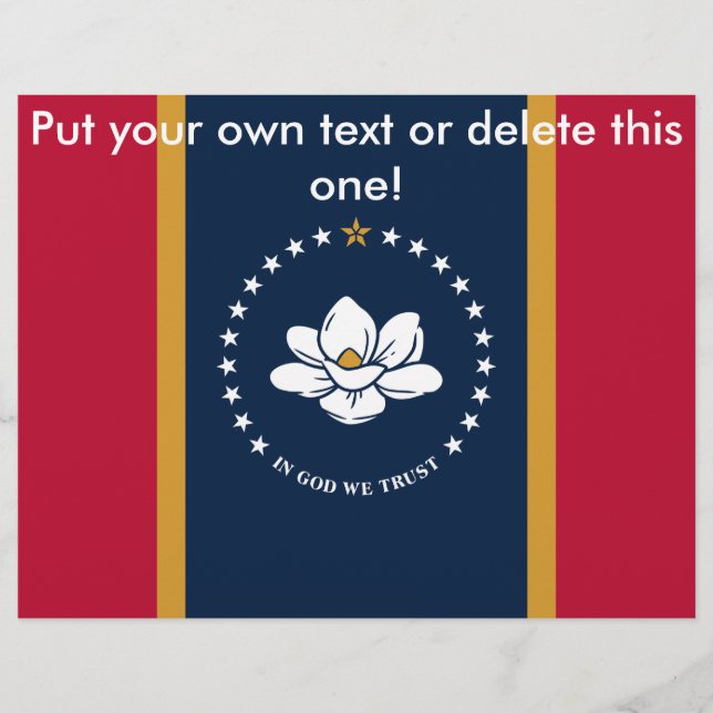 Flyer with Flag of Mississippi State, USA (Front)