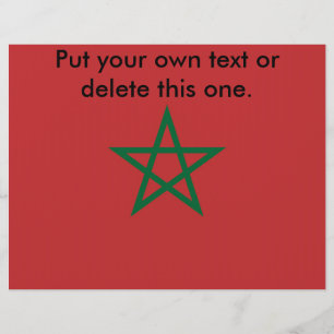 Flyer with Flag of Morocco