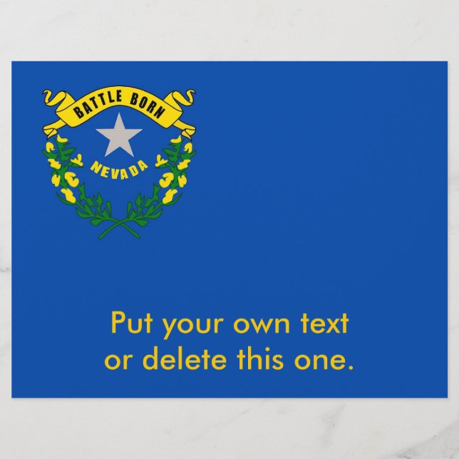 Flyer with Flag of Nevada, U.S.A. (Front)