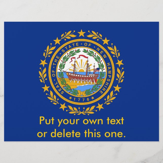 Flyer with Flag of New Hampshire, U.S.A. (Front)