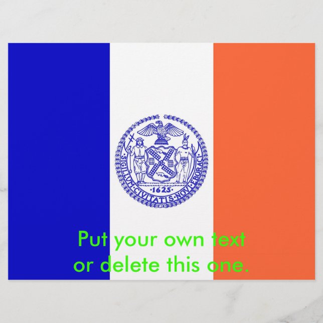 Flyer with Flag of New York City, U.S.A. (Front)