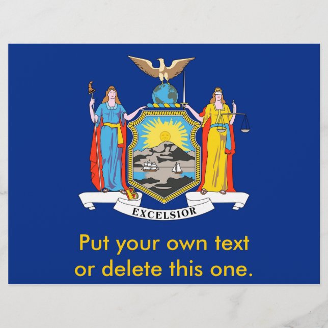 Flyer with Flag of New York, U.S.A. (Front)