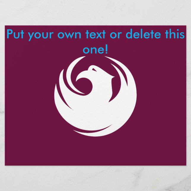 Flyer with Flag of Phoenix, Arizona (Front)