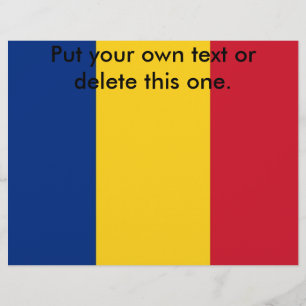 Flyer with Flag of Romania