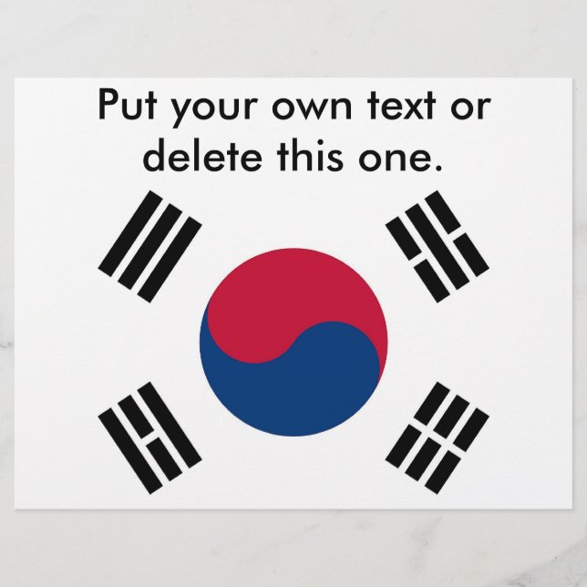 Flyer with Flag of South Korea (Front)