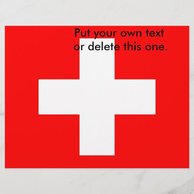 Flyer with Flag of Switzerland (Front)
