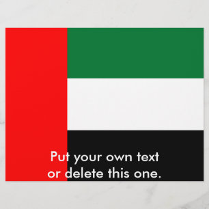 Flyer with Flag of United Arab Emirates