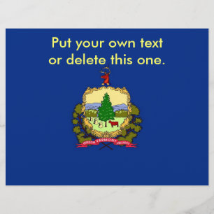 Flyer with Flag of Vermont, U.S.A.