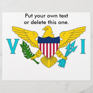 Flyer with Flag of Virgin Islands, U.S.A.