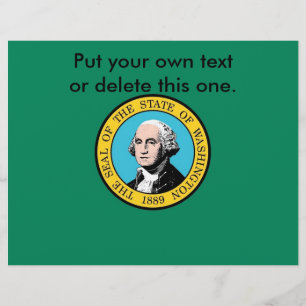 Flyer with Flag of Washington, U.S.A.