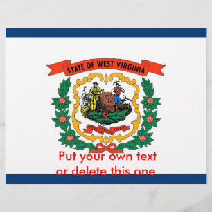 Flyer with Flag of West Virginia, U.S.A.