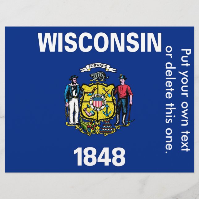 Flyer with Flag of Wisconsin, U.S.A. (Front)