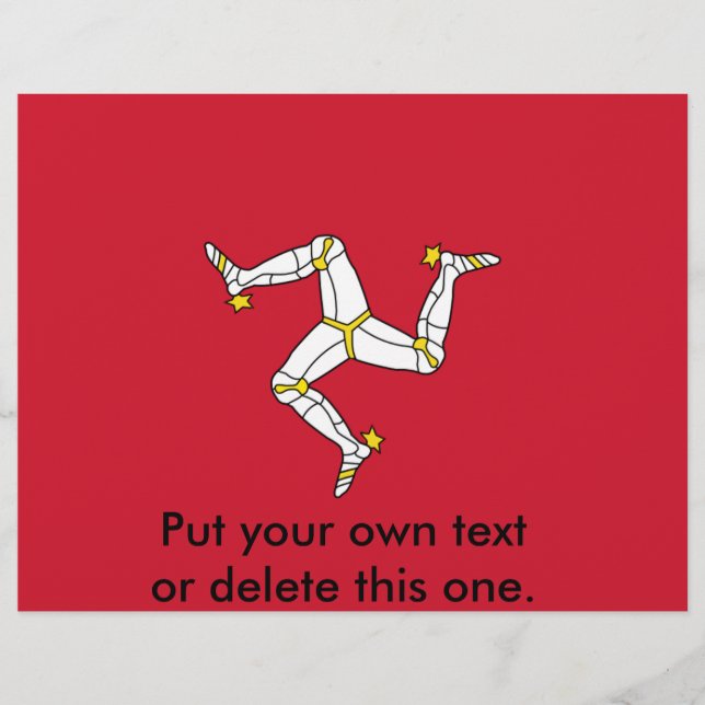 Flyer with Isle of Man flag, United Kingdom (Front)