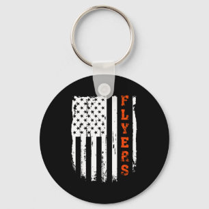 Flyers vintage usa flag for men women boys girls keychain