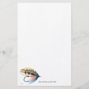 FlyFishing Lure Art Salmon Fly Lure Stationery