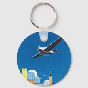 Flyg Over Stockholm Keychain