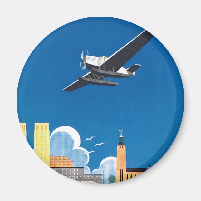 Flyg Over Stockholm Magnet (Front)