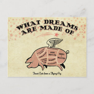 FLYIN PIG CUTS POSTCARD