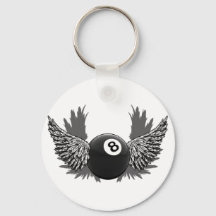 Flying 8Ball Keychain