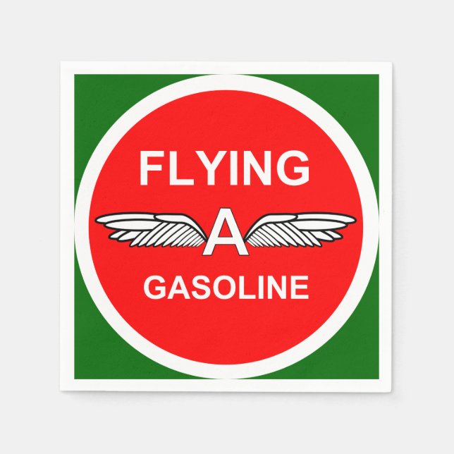 Flying A Gasoline Napkin (Front)