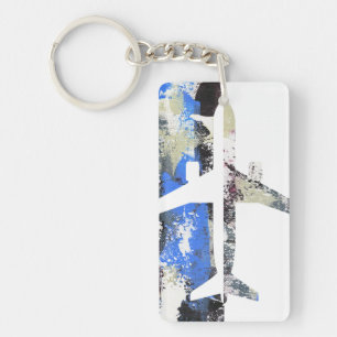 Flying Abstract by Michael Moffa Keychain