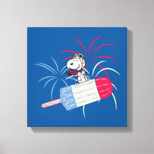 Flying Ace Snoopy on Ice Pop Canvas Print