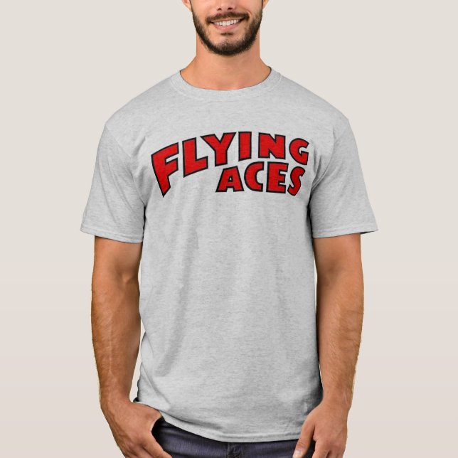 Flying Aces Grey T Shirt Logo Alternate (Front)