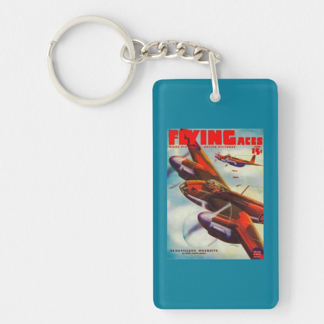 Flying Aces Magazine Cover 5 Keychain (Front)