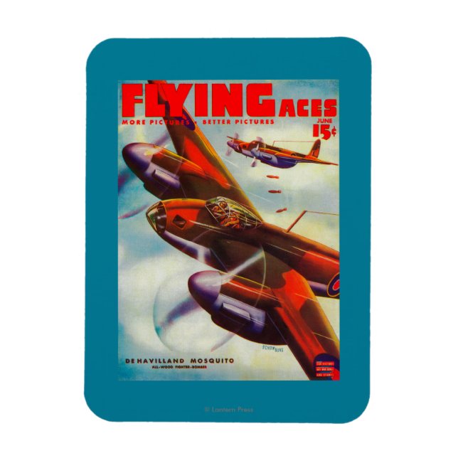 Flying Aces Magazine Cover 5 Magnet (Vertical)