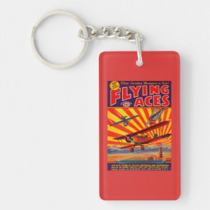 Flying Aces Magazine Cover Keychain