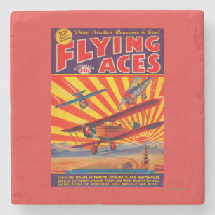 Flying Aces Magazine Cover Stone Coaster