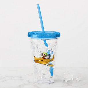 Flying Adventure with Dog Acrylic Tumbler