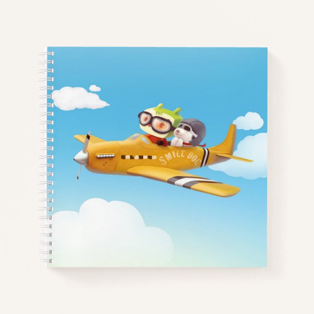 Flying Adventure with Dog Notebook (Front)