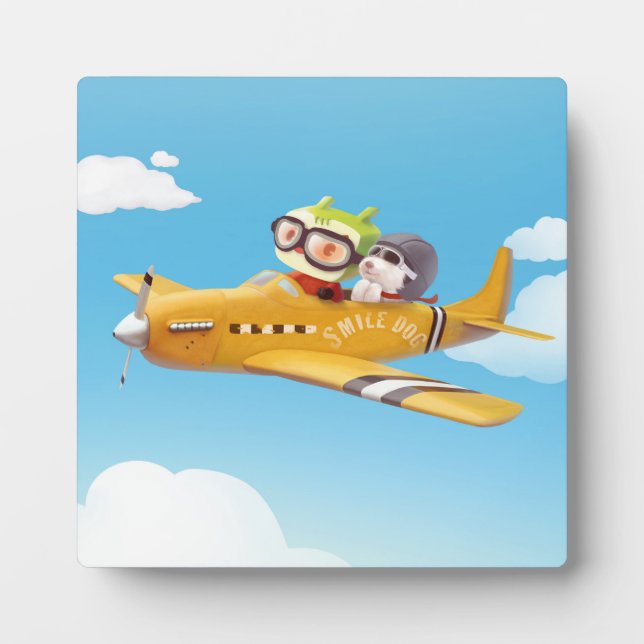 Flying Adventure with Dog Plaque (Front)