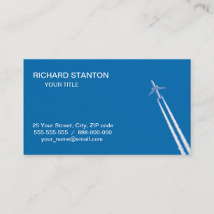 Flying airplane business card