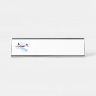 Flying Airplane Desk Name Plate