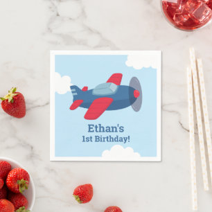Flying Airplane Kids Birthday Party Supplies Napkin