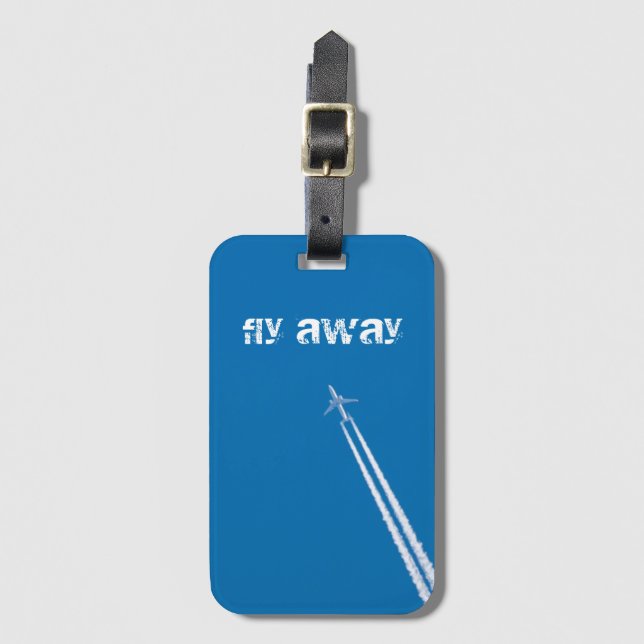 Flying airplane luggage tag (Front Vertical)