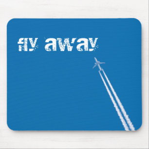 Flying airplane mouse pad