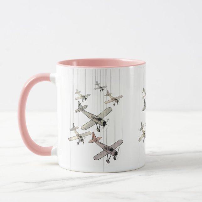 Flying airplanes cute Mug (Left)