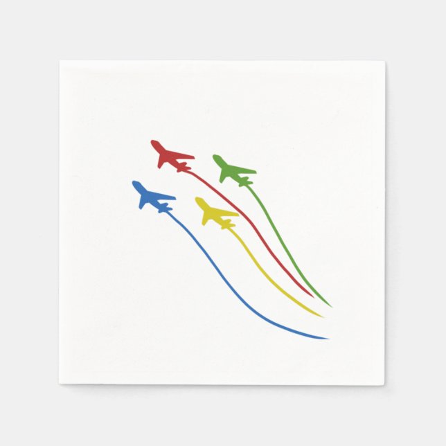 Flying Airplanes Funny Aviation Aircraft Pilot Napkin (Front)