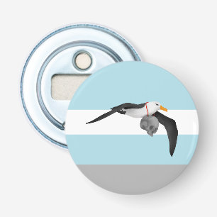 Flying Albatross With Human Skull Bottle Opener