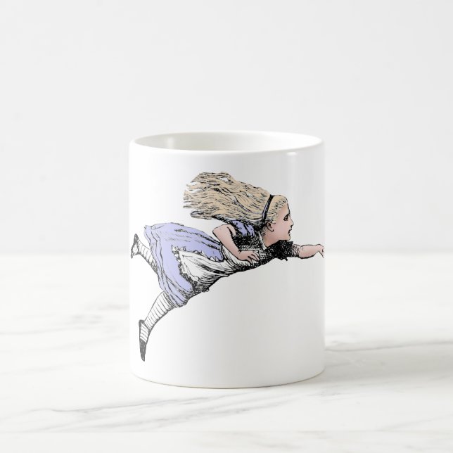 Flying Alice in Wonderland Looking Glass Coffee Mug (Center)