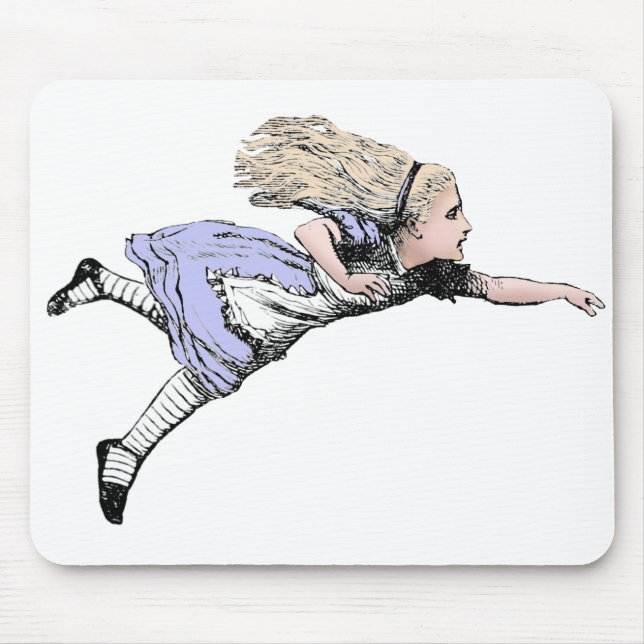 Flying Alice in Wonderland Looking Glass Mouse Pad (Front)