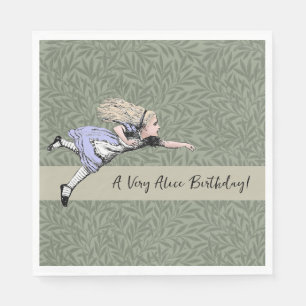 Flying Alice in Wonderland Looking Glass Napkin